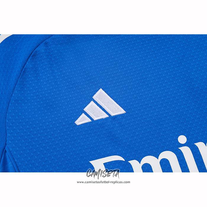 Chandal del Real Madrid 2025-2026 Manga Corta Azul Blanco - Pantalon Corto